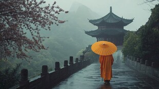 雨中行者