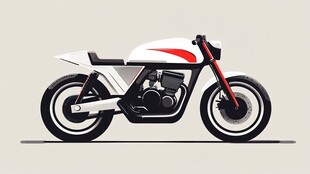 现代咖啡赛车摩托车