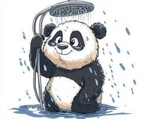 熊猫淋浴时间