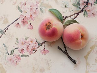 桃花映照下的美味诱惑