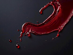 红色液体的流动之美