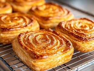 金黄酥脆的丹麦面包