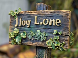 Jjoy L one的个性化木制标牌