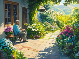 花园的宁静时刻