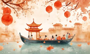 小船悠悠荡荡过