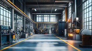 现代化工厂内部