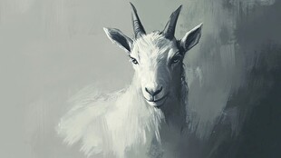 山羊肖像画