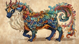 神秘彩色独角兽