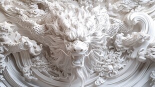 白龙浮雕艺术