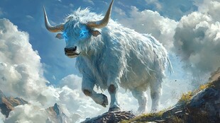 云雾缭绕的山区神秘生物