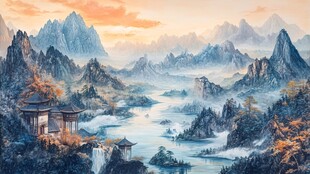 山水画中的中国风景