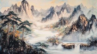 山水画中的仙境