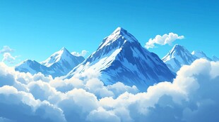 云海之上 巍峨山峰