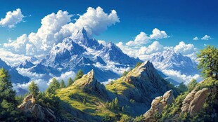 云海之上 山巅之上