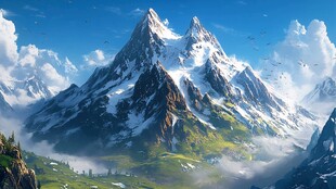 壮丽的山地风景