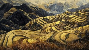 梯田风景画