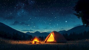 夜幕下的山野之旅