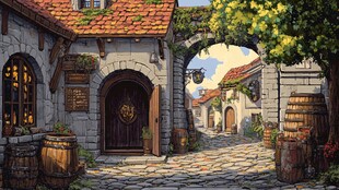 古老的石制小镇