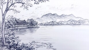 湖光山色