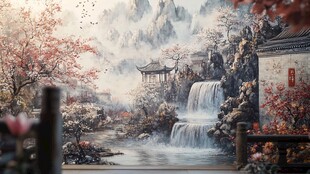 山水画中的中国风景