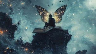 蝶影斑驳的夜幕