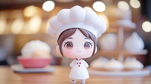 可爱厨师玩偶