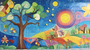 夜幕下的奇幻森林