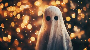 神秘幽灵 背景闪烁灯光