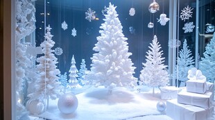 冬日仙境圣诞橱窗展示