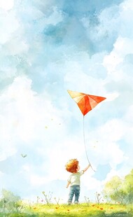 童年放风筝的快乐时光