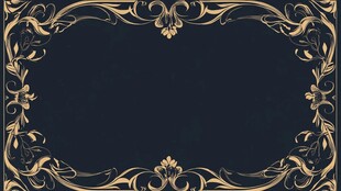 黑金花卉边框设计