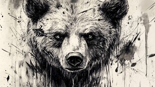 抽象熊艺术作品