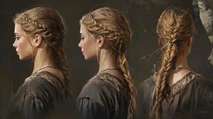 复杂的金发编织