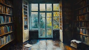 图书馆的宁静时刻