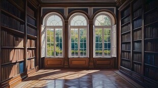 图书馆的宁静时刻