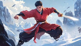 红衣战士雪山之巅