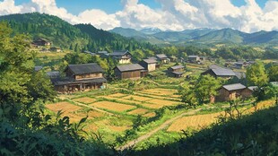 山谷中的传统村落