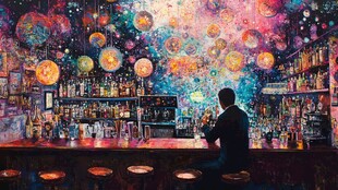 色彩斑斓的酒吧