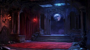 古老的月光下的废墟