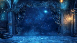 古老剧院的夜幕星空