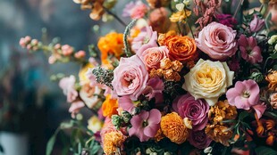 绚丽多彩的花束