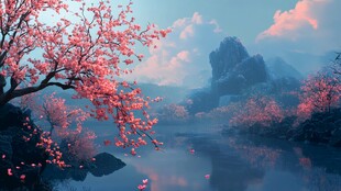 樱花浪漫 山水如画