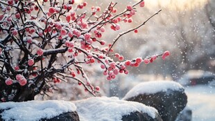 冬日里的小红花