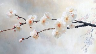 春日里的一枝杏花