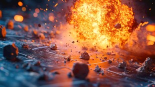 火热的爆炸场景