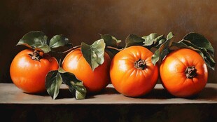 四季丰收的柿子之美