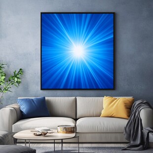 抽象蓝色光爆画
