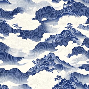 云海山水画