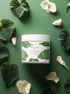绿色植物主题的化妆品包装