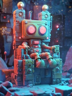 宇宙中的机器人王座